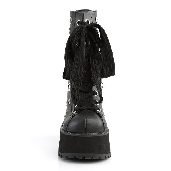 Demonia Women's Ranger-310 Platform Boots - Black Vegan Leather D7092-58US Clearance